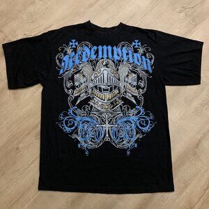 CyberTek Y2K Redemption Goth Grunge T-Shirt Men's 2XL Knights Tribal MMA Tee